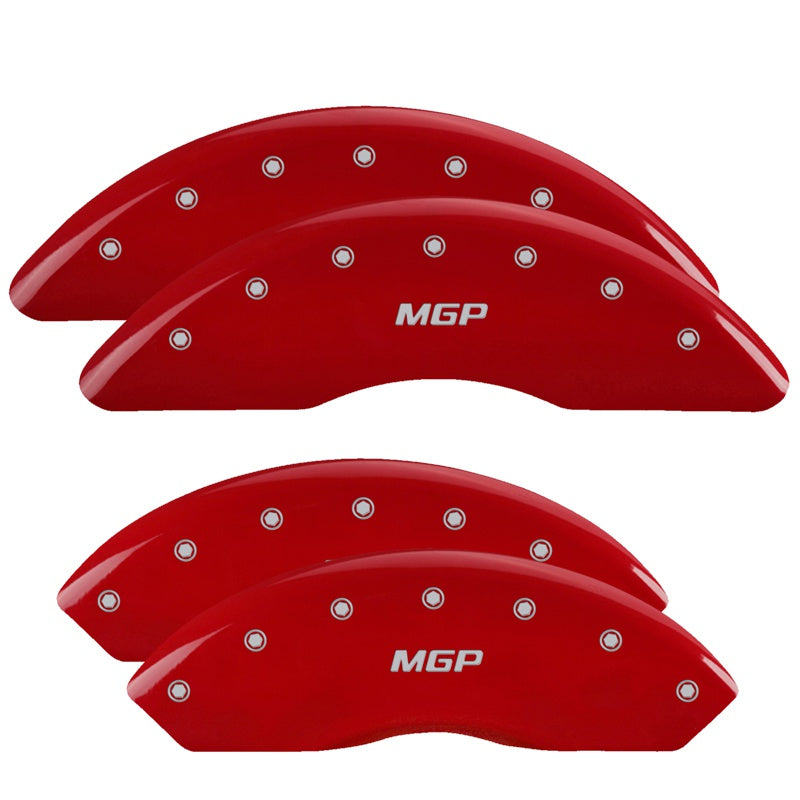 4-Caliper-Covers-Engraved-Front--Rear--Red-Finish-Silver-Ch