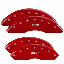 Load image into Gallery viewer, 4-Caliper-Covers-Engraved-Front--Rear--Red-Finish-Silver-Ch