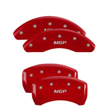 Load image into Gallery viewer, 4-Caliper-Covers-Engraved-Front--Rear--Red-Finish-Silver-Ch