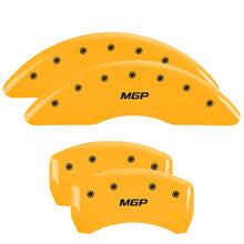 Load image into Gallery viewer, 4-Caliper-Covers-Engraved-Front--Rear--Yellow-Finish-Black-Ch