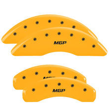 Load image into Gallery viewer, 4-Caliper-Covers-Engraved-Front--Rear--Yellow-Finish-Black-Char-2009-Ford-Expedition