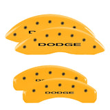 MGP 12204SDD4YL Set of 4: Yellow finish, Black Dodge (No Stripes)