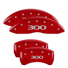 Load image into Gallery viewer, 4-Caliper-Covers-Engraved-Front--Rear-300-Red-Finish-Silver-Ch