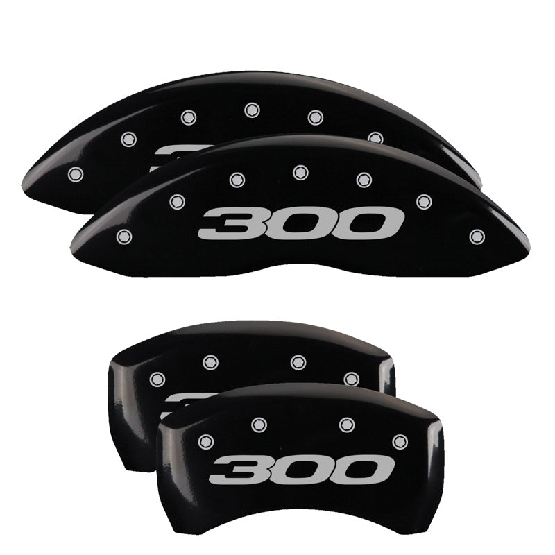 4-Caliper-Covers-Engraved-Front--Rear-3002017-Black-Finish-Silver-Char-2013-Chrysler-300