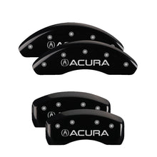 Load image into Gallery viewer, 4-Caliper-Covers-Engraved-Front--Rear-Acura-Black-Finish-Silver-Ch