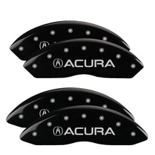 Load image into Gallery viewer, 4-Caliper-Covers-Engraved-Front--Rear-Acura-Black-Finish-Silver-Ch