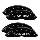 MGP 39015SACUBK Set of 4: Black finish, Silver Acura
