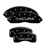 MGP 39001SACUBK Set of 4: Black finish, Silver Acura