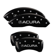 Load image into Gallery viewer, 4-Caliper-Covers-Engraved-Front--Rear-Acura-Black-Finish-Silver-Char-2019-Acura-Rdx