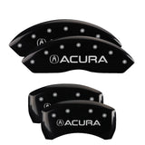 MGP 39024SACUBK Set of 4: Black finish, Silver Acura
