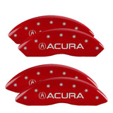 MGP 39015SACURD Set of 4: Red finish, Silver Acura