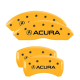MGP 39018SACUYL Set of 4: Yellow finish, Black Acura