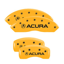 Load image into Gallery viewer, 4-Caliper-Covers-Engraved-Front--Rear-Acura-Yellow-Finish-Black-Char-1999-Acura-Rl