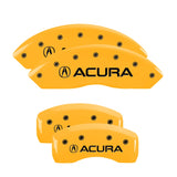 MGP 39015SACUYL Set of 4: Yellow finish, Black Acura