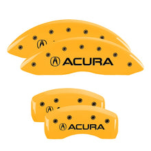 Load image into Gallery viewer, 4-Caliper-Covers-Engraved-Front--Rear-Acura-Yellow-Finish-Black-Char-2017-Acura-Mdx