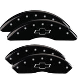 MGP 14008SBOWBK Set of 4: Black finish, Silver Bowtie