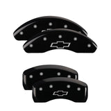 MGP 14219SBOWBK Set of 4: Black finish, Silver Bowtie