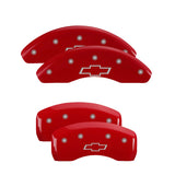 MGP 14239SBOWRD Set of 4: Red finish, Silver Bowtie