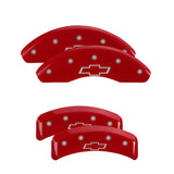 MGP 14026SBOWRD Set of 4: Red finish, Silver Bowtie