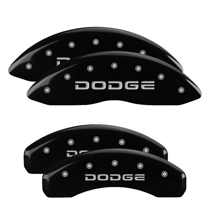 4-Caliper-Covers-Engraved-Front--Rear-Broken-DDodge-Black-Finish-Silver-Ch
