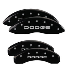 Load image into Gallery viewer, 4-Caliper-Covers-Engraved-Front--Rear-Broken-DDodge-Black-Finish-Silver-Ch