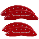 MGP 13083SCV6RD Set of 4: Red finish, Silver Corvette (C6)
