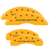 MGP 13084SCV7YL Set of 4: Yellow finish, Black Corvette (C7)