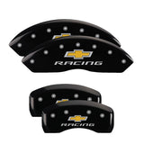 MGP 13007SBRCBK Set of 4: Black finish, Silver Chevy Racing
