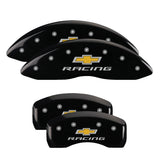 MGP 14006SBRCBK Set of 4: Black finish, Silver Chevy Racing