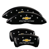 MGP 14231SBRCBK Set of 4: Black finish, Silver Chevy Racing