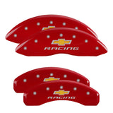 MGP 14033SBRCRD Set of 4: Red finish, Silver Chevy Racing