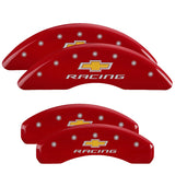 MGP 14241SBRCRD Set of 4: Red finish, Silver Chevy Racing