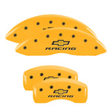 MGP 14006SBRCYL Set of 4: Yellow finish, Black Chevy Racing