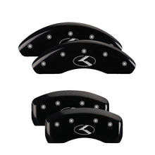 Load image into Gallery viewer, 4-Caliper-Covers-Engraved-Front--Rear-Circle-KKia-Black-Finish-Silver-Ch