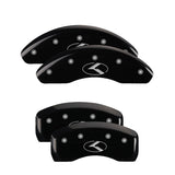 MGP 21154SCRKBK Set of 4: Black finish, Silver Kia Logo (Circle K)