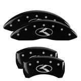 MGP 21191SCRKBK Set of 4: Black finish, Silver Kia Logo (Circle K)