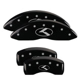 MGP 21192SCRKBK Set of 4: Black finish, Silver Kia Logo (Circle K)