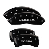 MGP 10197SCOBBK Set of 4: Black finish, Silver COBRA