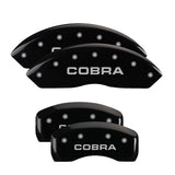 MGP 10017SCOBBK Set of 4: Black finish, Silver COBRA