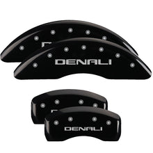 Load image into Gallery viewer, 4-Caliper-Covers-Engraved-Front--Rear-Denali-Black-Finish-Silver-Ch