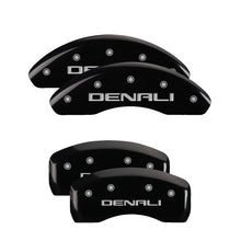 Load image into Gallery viewer, 4-Caliper-Covers-Engraved-Front--Rear-Denali-Black-Finish-Silver-Ch