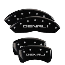 Load image into Gallery viewer, 4-Caliper-Covers-Engraved-Front--Rear-Denali-Black-Finish-Silver-Char-2019-Gmc-Arcadia