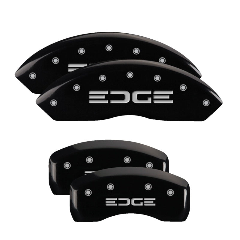 4-Caliper-Covers-Engraved-Front--Rear-Edge-Black-Finish-Silver-Ch