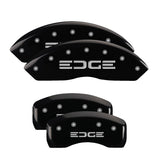 MGP 10042SEDGBK Set of 4: Black finish, Silver Edge