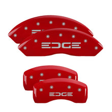 Load image into Gallery viewer, 4-Caliper-Covers-Engraved-Front--Rear-Edge-Red-Finish-Silver-Ch