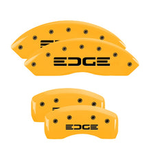Load image into Gallery viewer, 4-Caliper-Covers-Engraved-Front--Rear-Edge-Yellow-Finish-Black-Char-2008-Ford-Edge