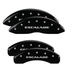 Load image into Gallery viewer, 4-Caliper-Covers-Engraved-Front--Rear-Escalade-Black-Finish-Silver-Ch