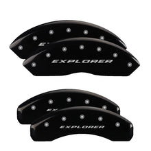 Load image into Gallery viewer, 4-Caliper-Covers-Engraved-Front--Rear-Explorer-Black-Finish-Silver-Ch
