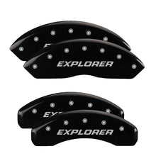 Load image into Gallery viewer, 4-Caliper-Covers-Engraved-Front--Rear-Explorer2011-Black-Finish-Silver-Char-2010-Ford-Explorer