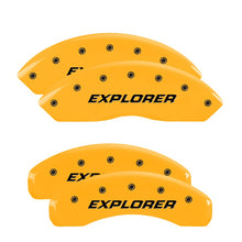 Load image into Gallery viewer, 4-Caliper-Covers-Engraved-Front--Rear-Explorer2011-Yellow-Finish-Black-Char-2006-Ford-Explorer